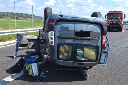 Accident cu 5 victime pe A1 catre Curtea de Arges