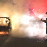 incendiu auto la iesirea din pitesti