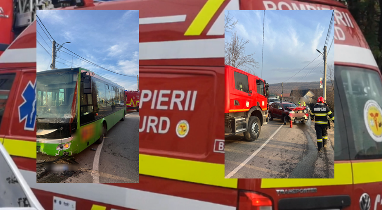 Accident recent in Arges Autobuz implicat
