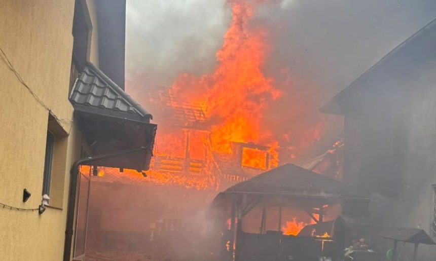incendiu devastator in arges panica generalizata