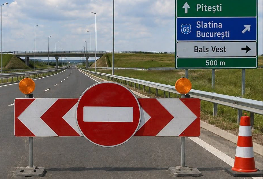 tronson inchis pe direcia pitesti craiova
