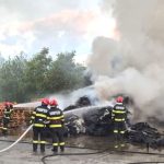 VIDEO Incendiu devastator la o fabrica din Arges