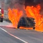 incendiu auto devastator in arges panica generala